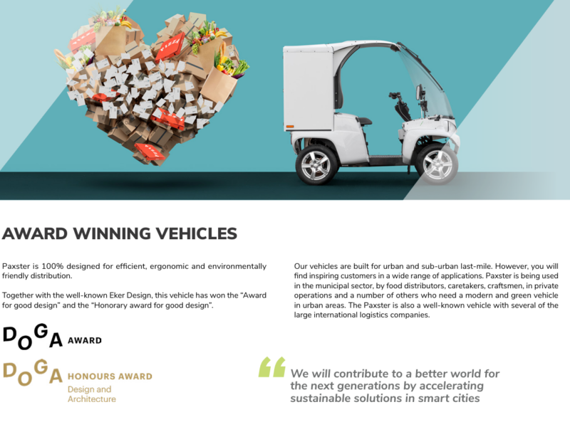 Paxster Cargo Electric Vehicle
