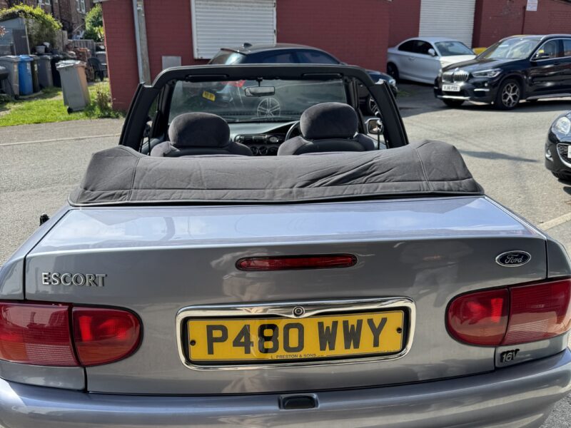 Ford Escort Cabriolet 1.8cc Gear Light Blue 1996 Low mileage 29,000 from new.
