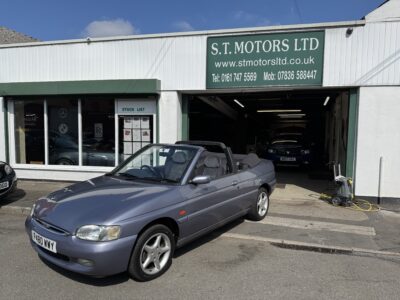 Ford Escort Cabriolet 1.8cc Gear Light Blue 1996 Low mileage 29,000 from new.