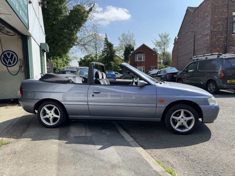 Ford Escort Cabriolet 1.8cc Gear Light Blue 1996 Low mileage 29,000 from new.