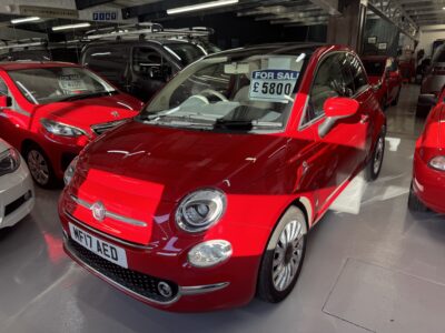 Fiat 500 Lounge 1.2L 3 Door 2017 Red 47,000 Miles 1 Owner